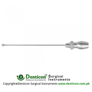 Vein Cannula Button End - With Tube Connector Stainless Steel, Cannula Size Ø 1.5 x 80 mm