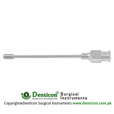 Mock Heparin Flushing Needle Button End With Luer Lock Connection Stainless Steel, 6.5 cm - 2 1/2" Tip Size Ø 2.9 x 0.8 mm