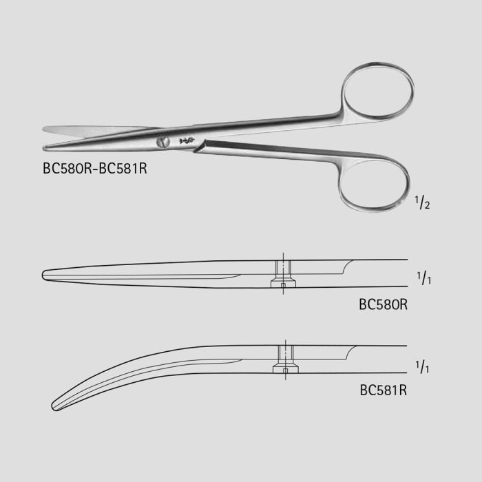 STILLE Dissecting Scissors, Round Blades – Denticon Instruments